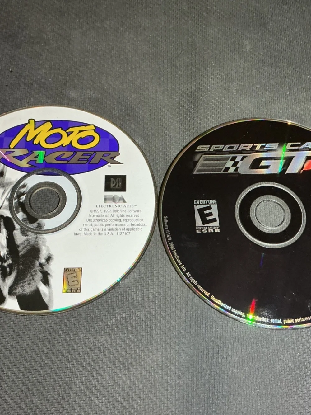 Moto Racer  and Sports Car GT PC games untested Loose Discs